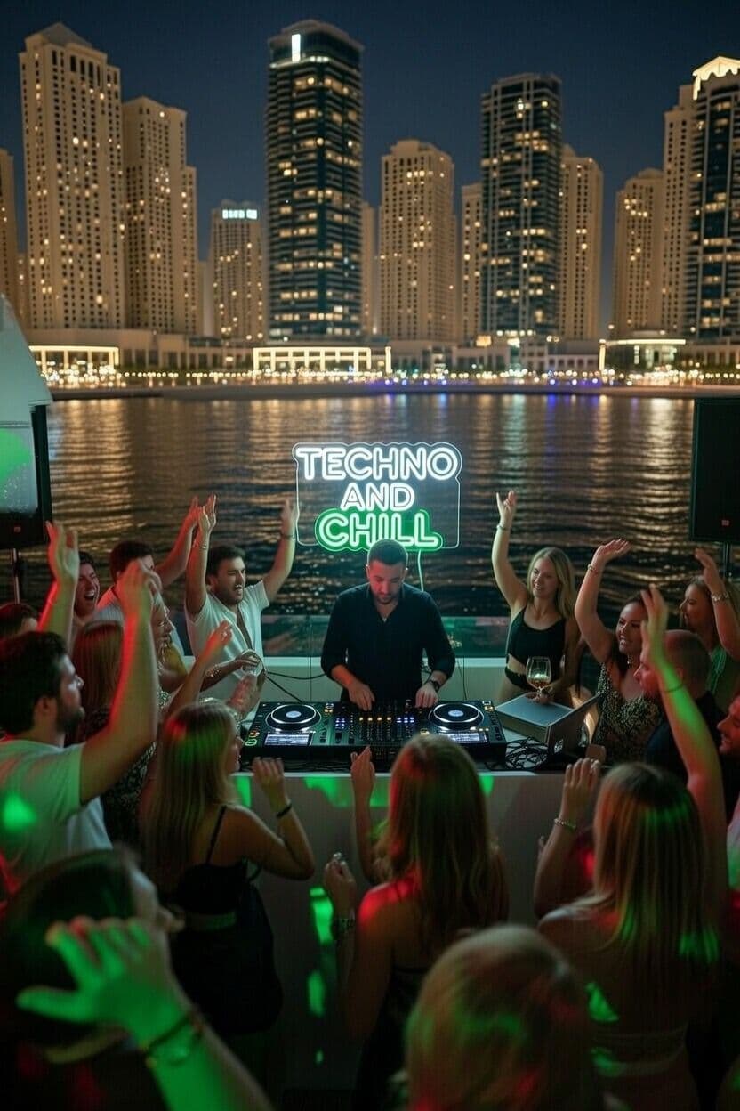 New Year’s Eve celebration aboard a luxury yacht