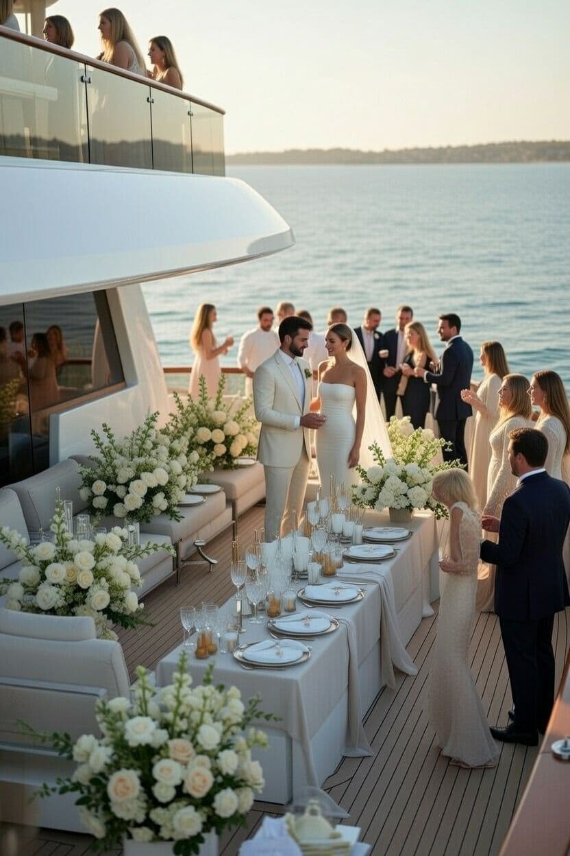 Proposal experience aboard a luxury yacht